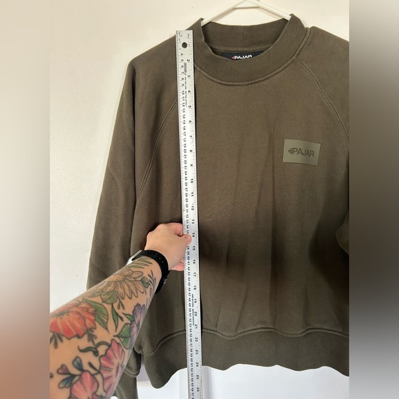 Pajar ATLIN WOMEN'S OVERSIZED FIT CREW SWEATSHIRT Size S Olive - Picture 7 of 9